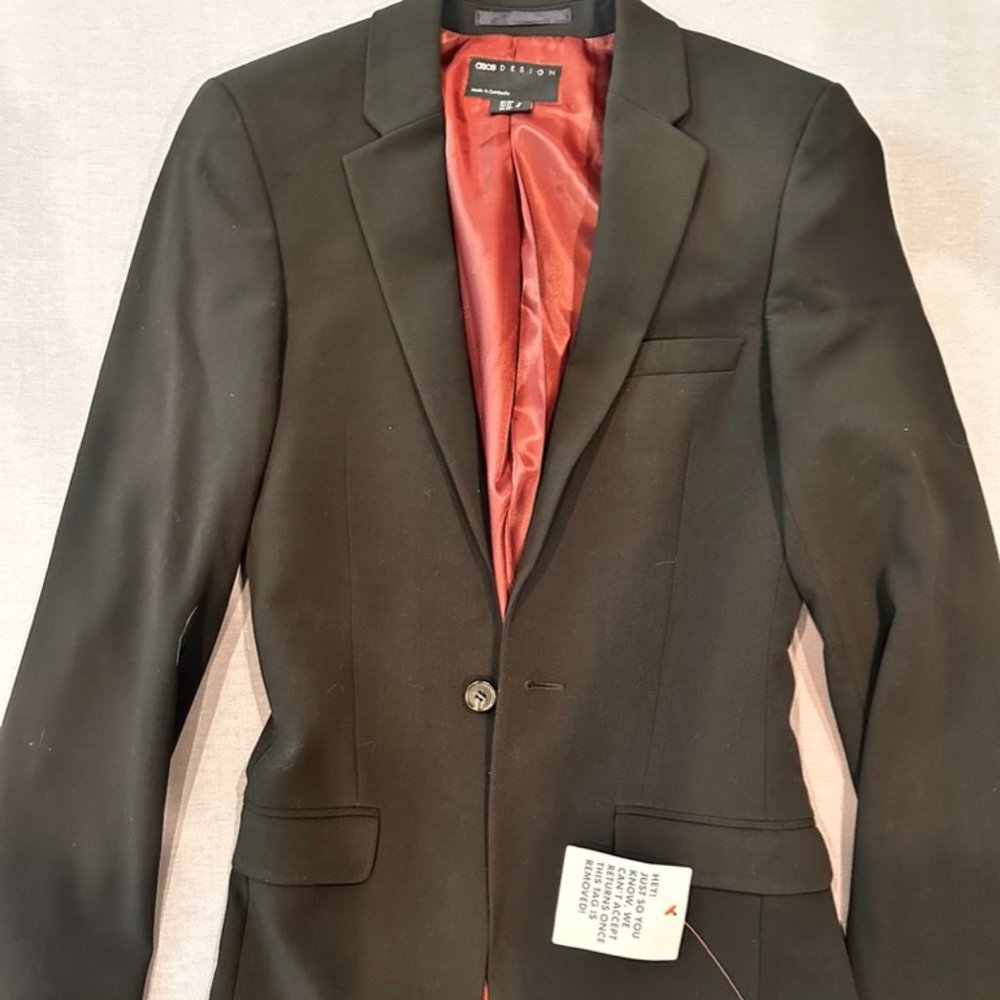 ASOS DESIGN super skinny suit jacket in black